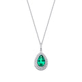 0,74 ct. Diamant Farbstein Halskette