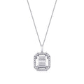 0,14 ct. Diamant Baguette Halskette