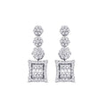 0,40 ct. Diamant Blumen Baguette Ohrringe