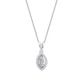0,05 ct. Diamant Tropfen Baguette Halskette