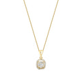 0,16 ct. Diamant Baguette Stein Halskette