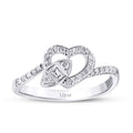 0,26 ct. Diamant Baguette Herz Ring