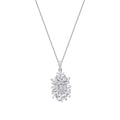 0,68 ct. Diamant Baguette Halskette