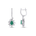 2,06 ct. Diamant Smaragd Ohrringe