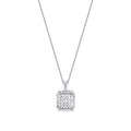 0,08 ct. Diamant Baguette Halskette