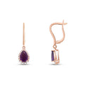 1,25 ct. Diamant Amethyst Ohrringe