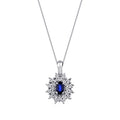 0.44 ct. Diamant Saphir Halskette
