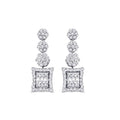 0.40 ct. Diamant Blumen Baguette Ohrringe
