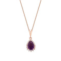 0.64 ct. Diamant Amethyst Halskette