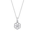 0.15 ct. Diamant Blumen Halskette