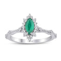 0.60 ct. Diamant Smaragd Ring