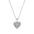 0.10 ct. Diamant Baguette Herz Halskette