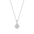 0.19 ct. Diamant Blumen Halskette
