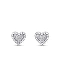 0.20 ct. Diamant Baguette Herz Ohrringe