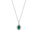 0.40 ct. Diamant Smaragd Halskette