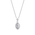 0.05 ct. Diamant Tropfen Baguette Halskette