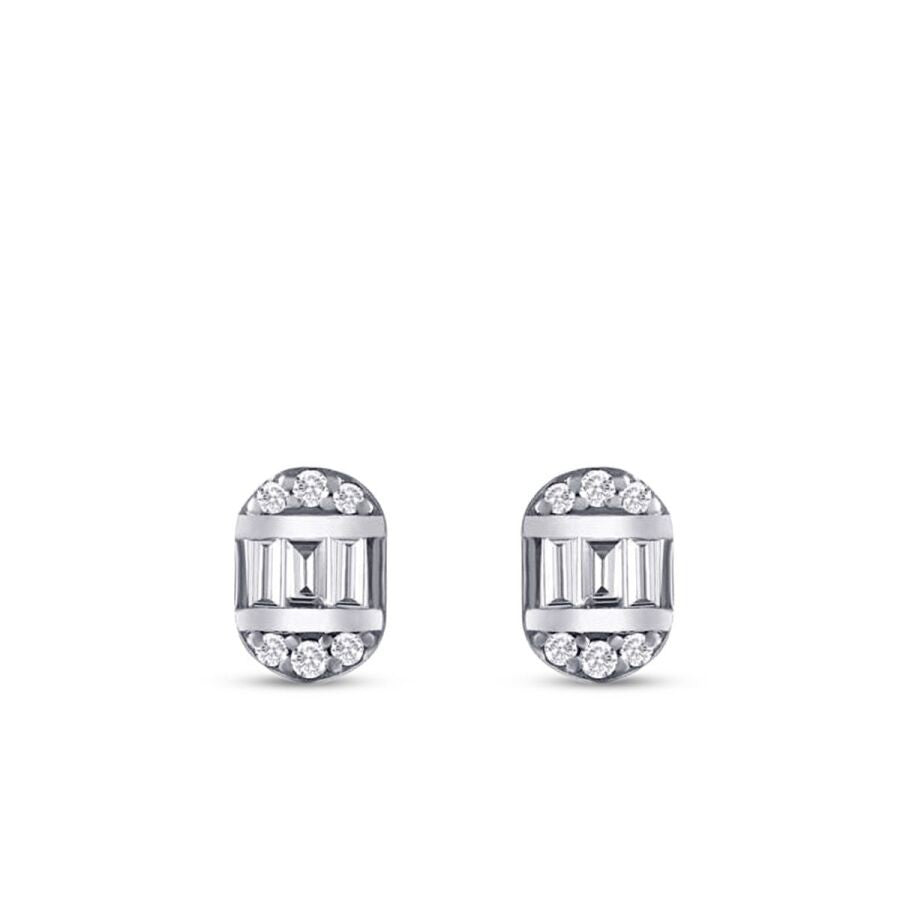 0.14 Karat Diamant Baguette Ohrringe