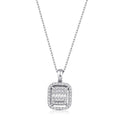 0.16 ct. Diamant Baguette Stein Halskette