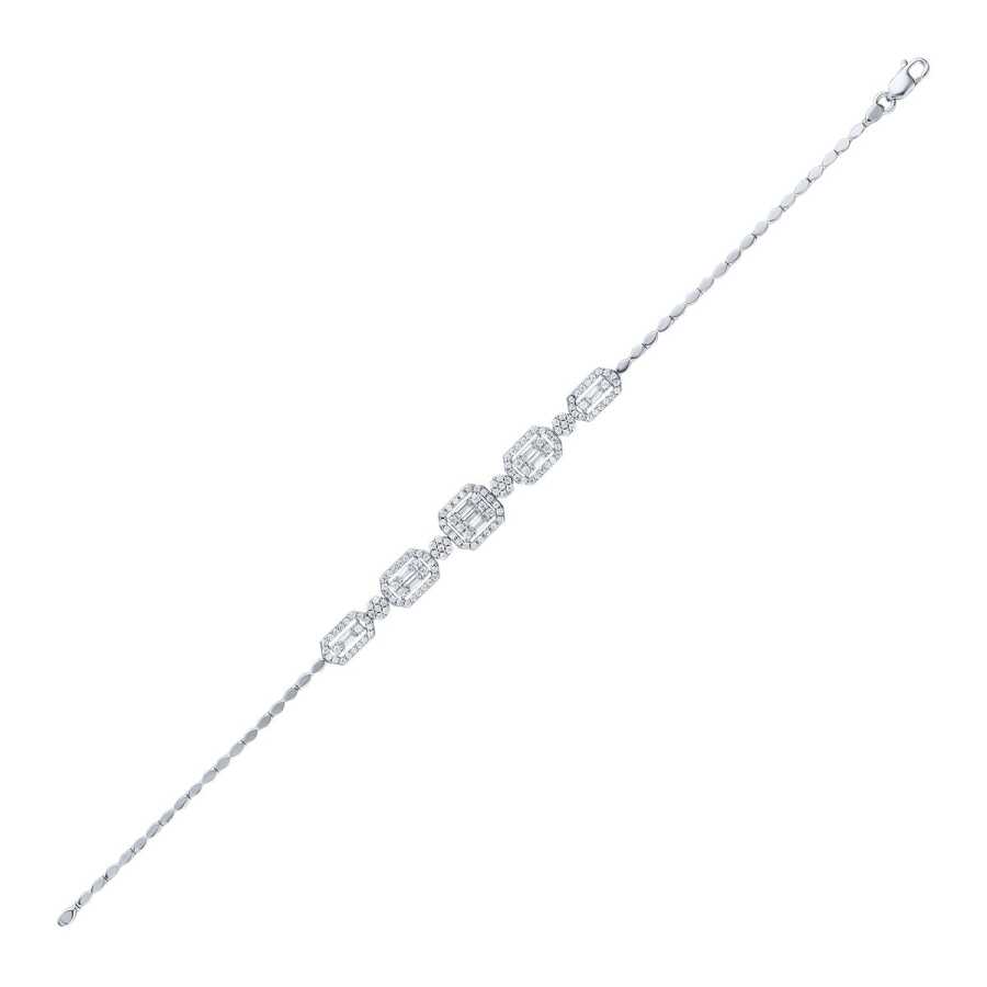 Baguette-Armband aus Gold