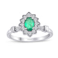 0,71 ct. Diamant Smaragd Ring