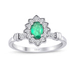 0,71 ct. Diamant Smaragd Ring