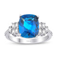 3,79 ct. Diamant Blauer Topas Ring