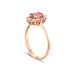 1,06 ct. Diamant Morganit Ring