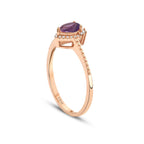 0.43 ct. Diamant Amethyst Ring