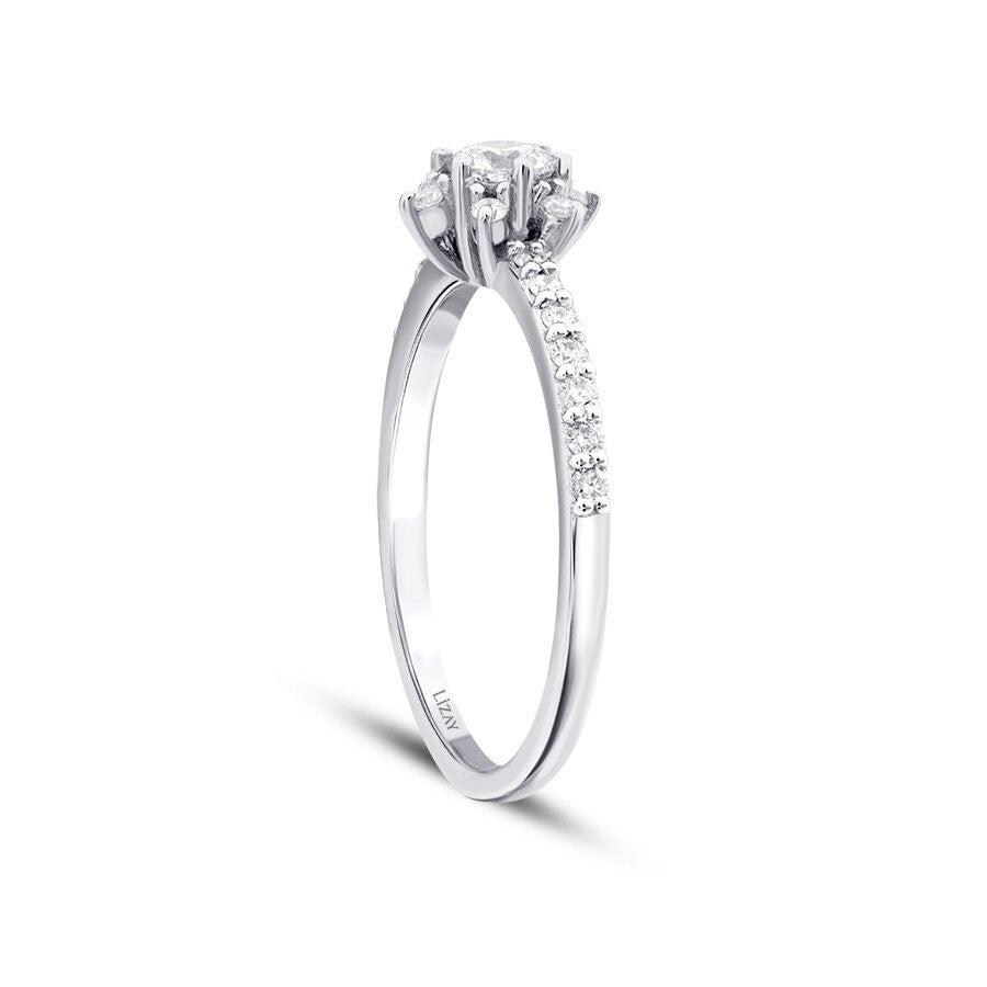0.43 Karat Diamant Rund Solitär Verlobungsring