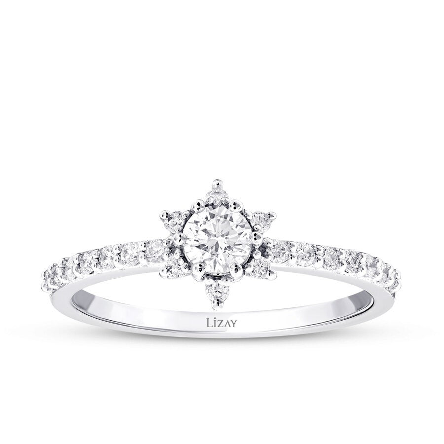 0.43 Karat Diamant Rund Solitär Verlobungsring