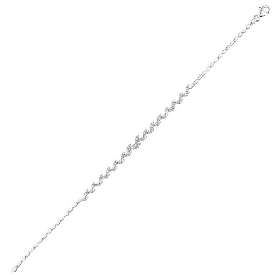 Blätter-Tennisarmband aus Gold