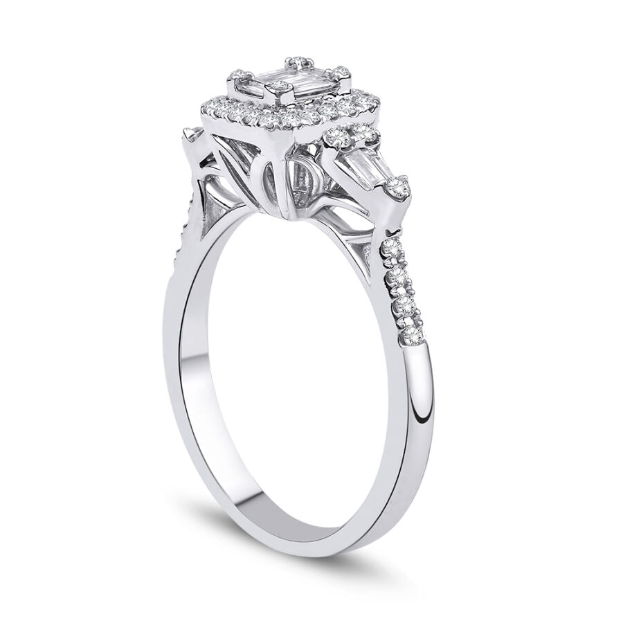 0,46 ct. Diamant Baguette Ring