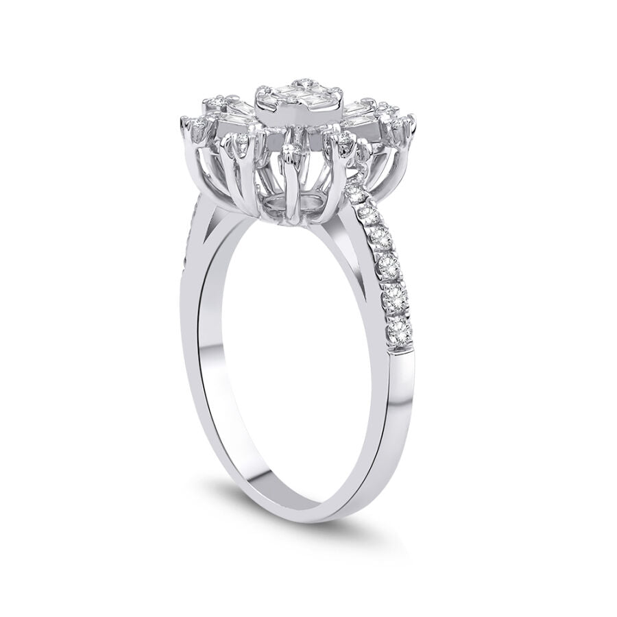 0.64 ct. Diamant Baguette Ring
