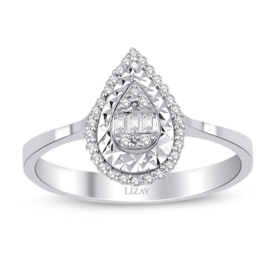 0,11 ct. Diamant Baguette Ring
