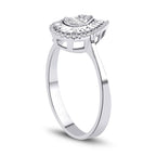 0,11 ct. Diamant Baguette Ring