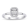 0,11 ct. Diamant Baguette Ring