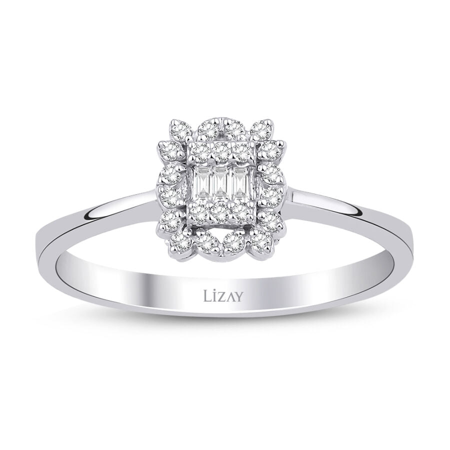 0.13 ct. Diamant Baguette Ring