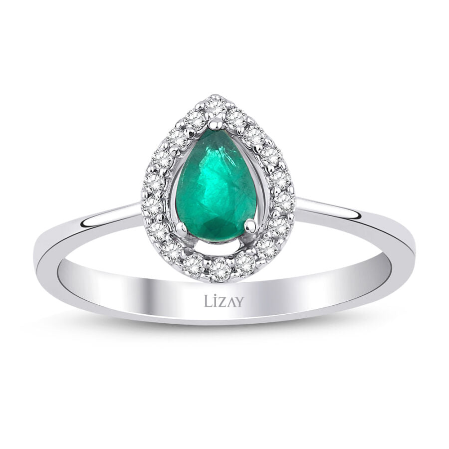0,47 ct. Diamant Smaragd Ring