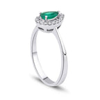 0,47 ct. Diamant Smaragd Ring
