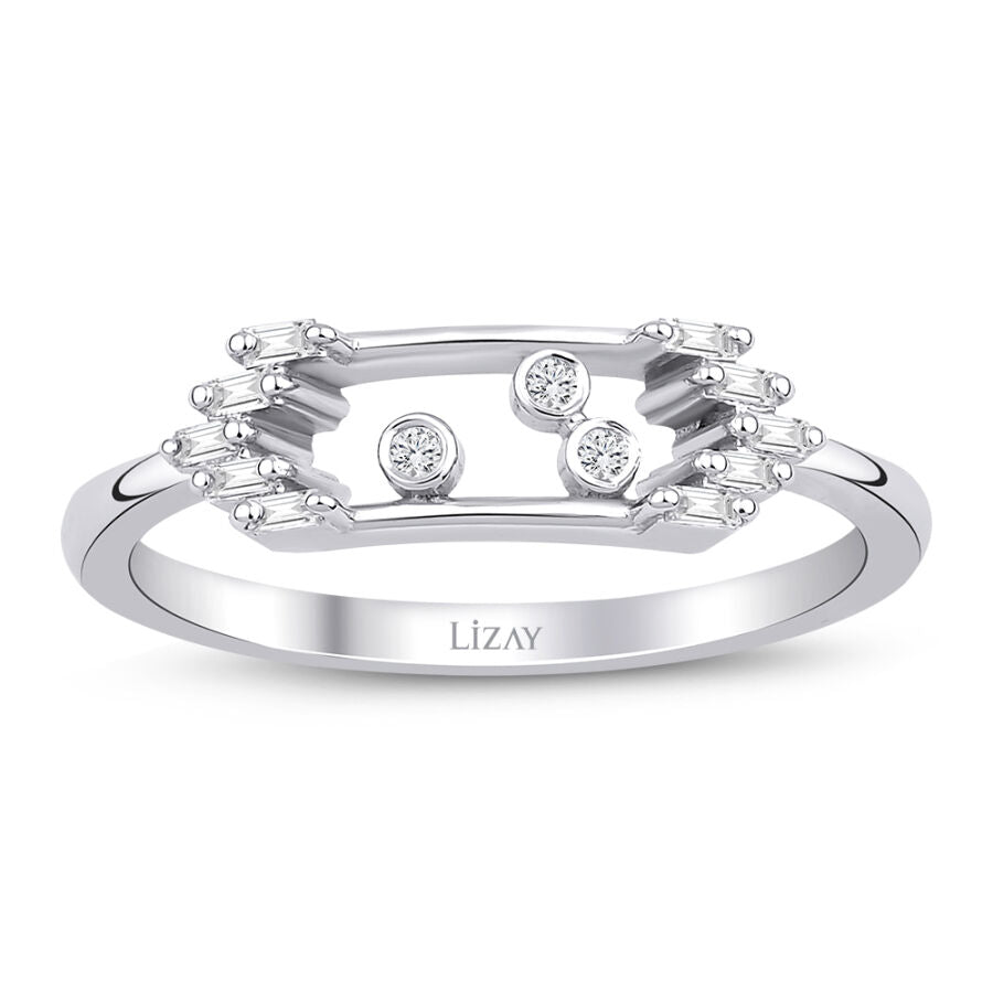0,09 ct. Diamant Baguette Ring