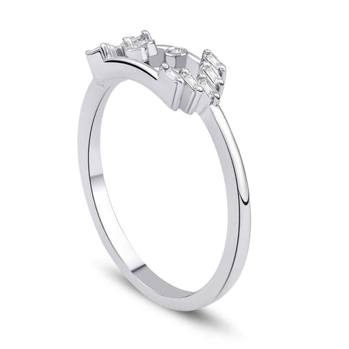 0.09 ct. Diamant Baguette Ring
