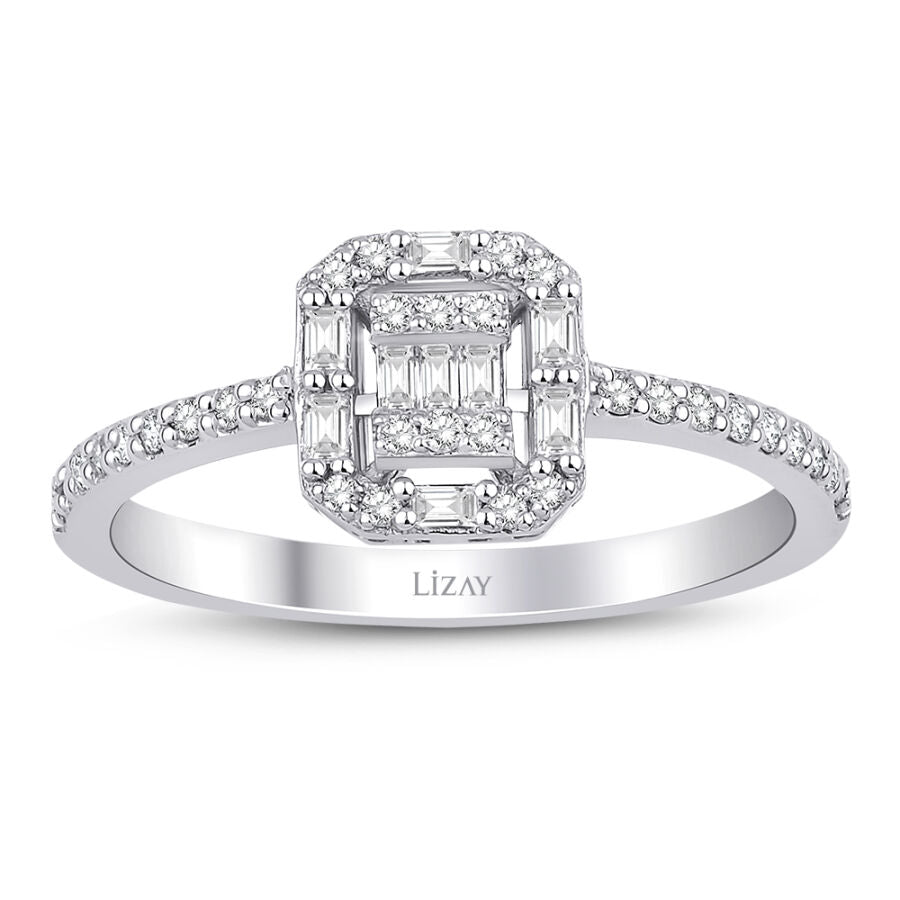 0,28 ct. Diamant Baguette Ring