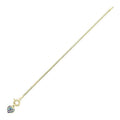 Fischgräten-Armband mit Herz-Charm aus Gold