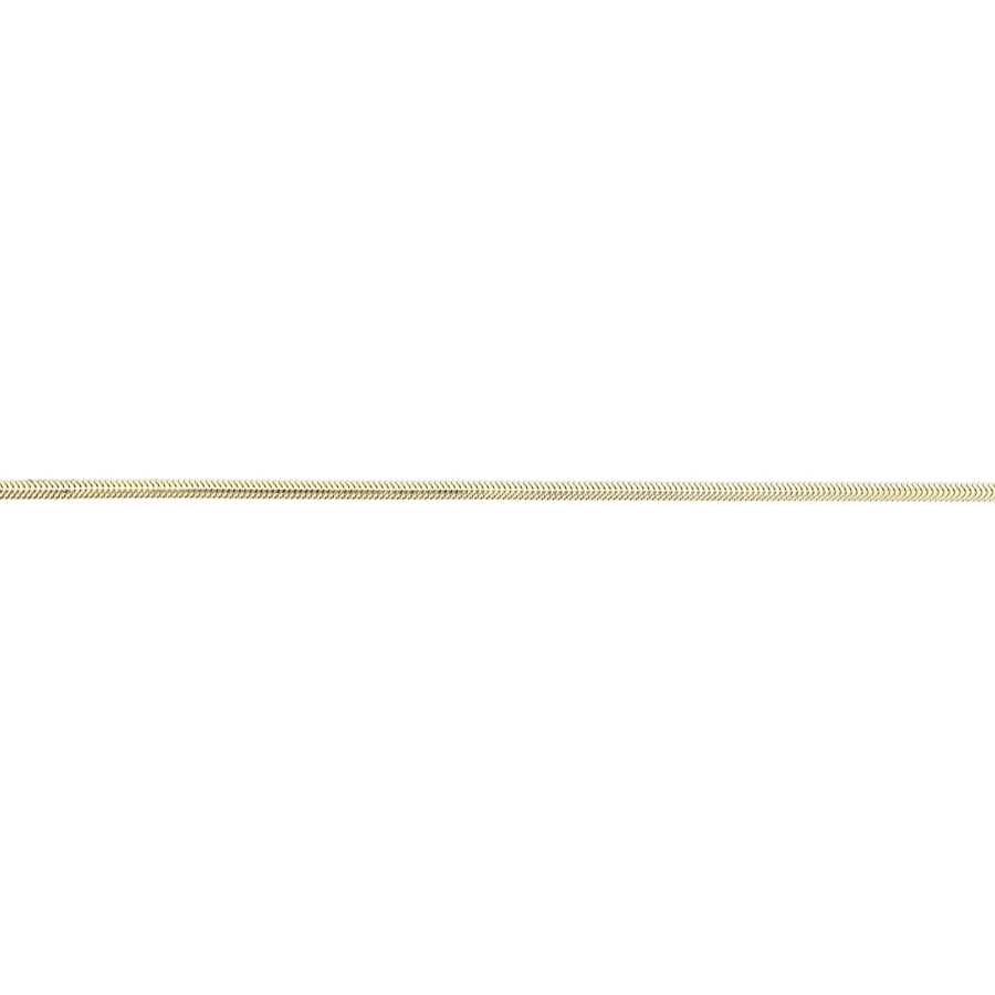Fischgräten-Armband mit Herz-Charm aus Gold