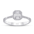0.20 ct. Diamant Baguette Halb-Eternity Ring