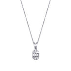 0.07 Karat Diamant Baguette Halskette