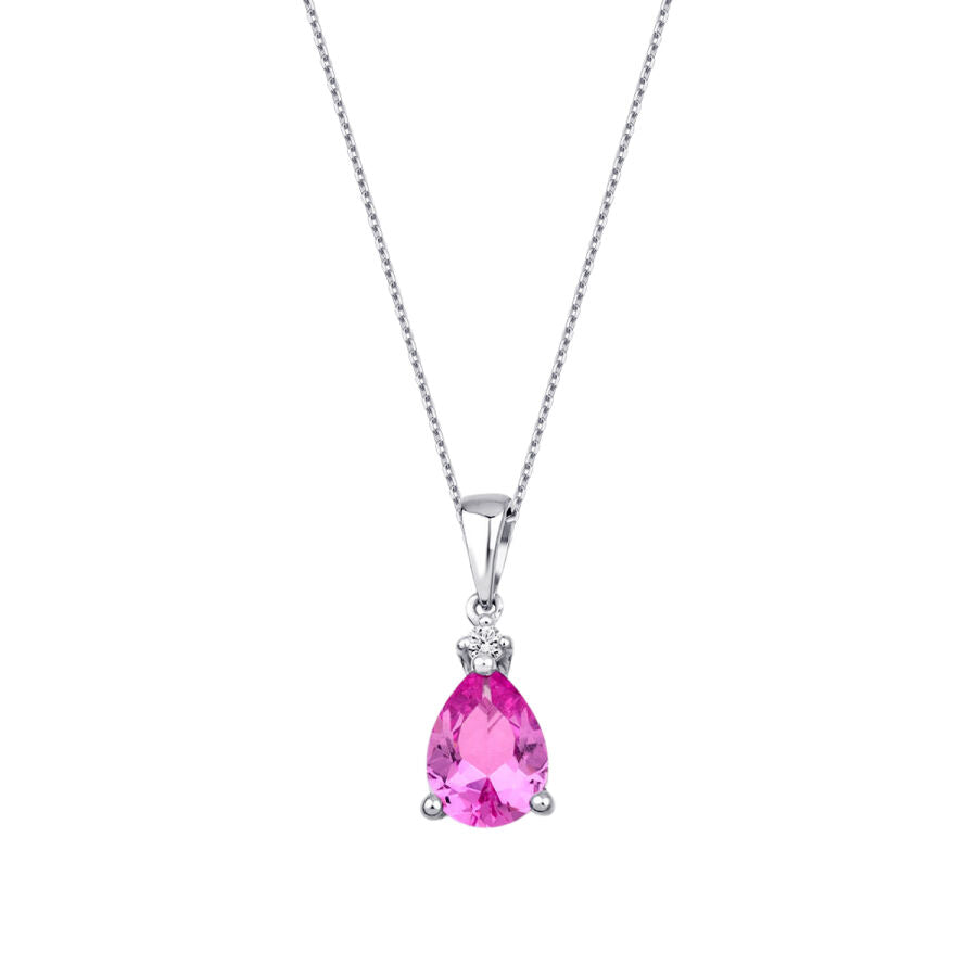 1.32 ct. Diamant Rose Saphir Halskette
