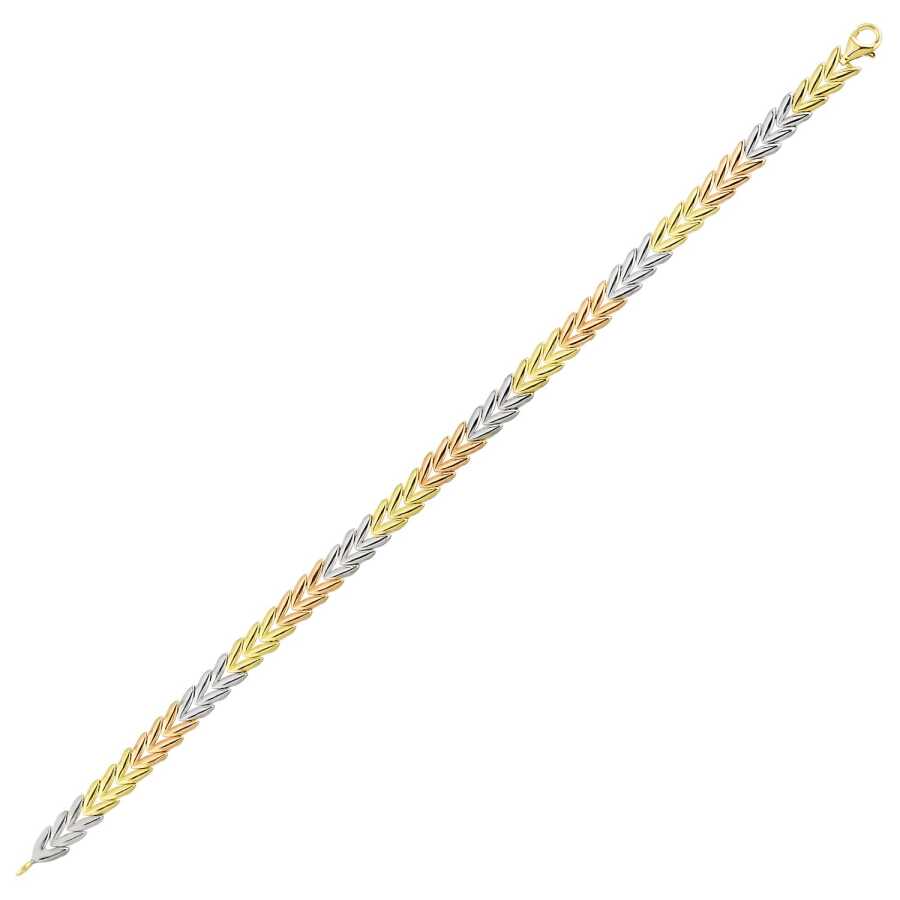 Gold Drei-Ton Ketten Armband