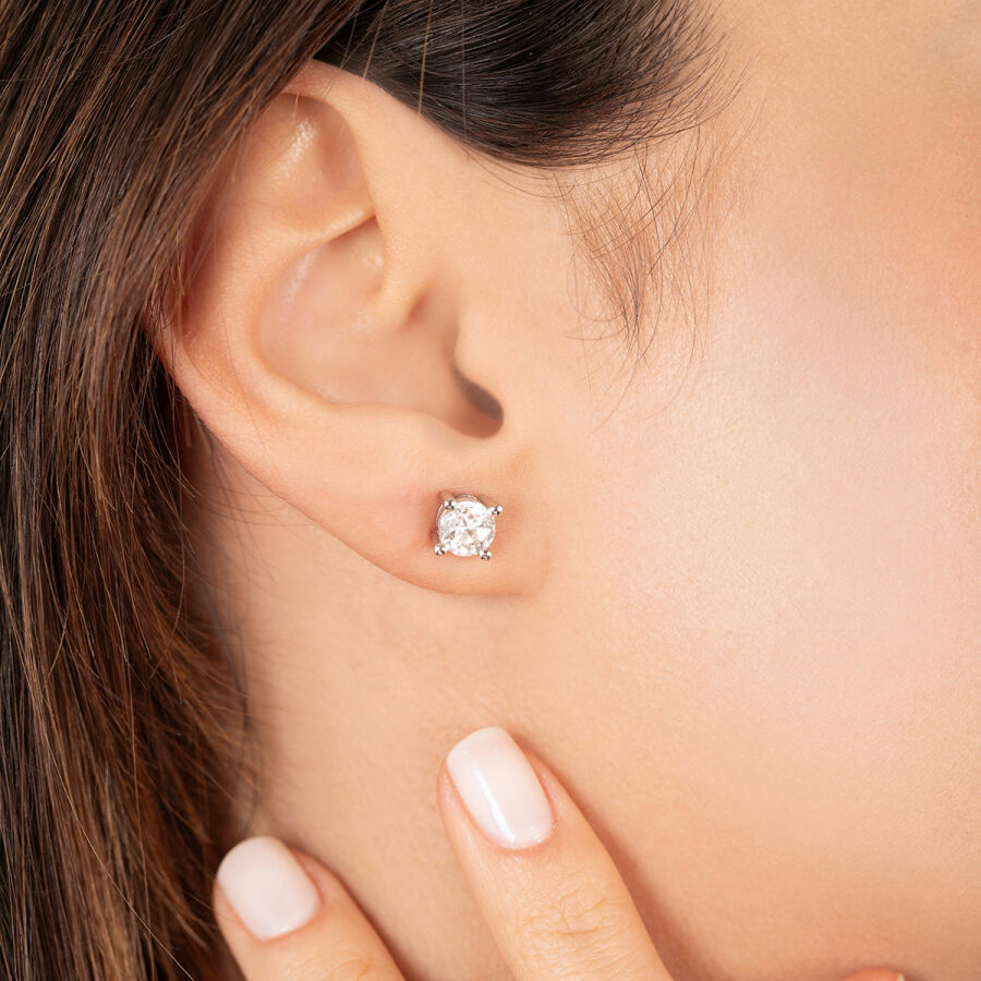 0.40 ct. Diamant Solitär Ohrringe