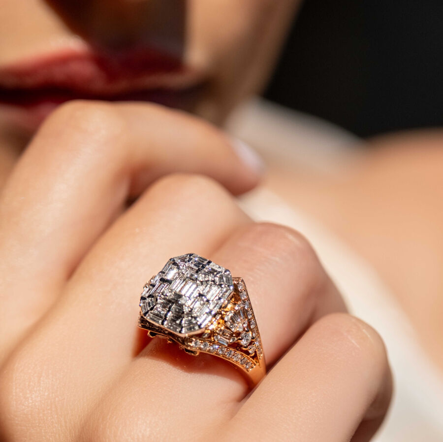 1,86 ct. Diamant Baguette Ring